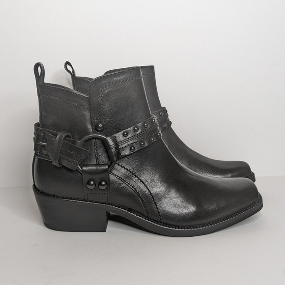 NEW BOOTIES LEATHER Black - Picture 1 of 8